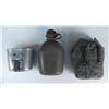 Image 1 : U.S. FIELD COMBAT CANTEEN-EATING TRAT & OD CANVAS COVER