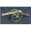 Image 2 : CIVIL WAR "BIG BANG" TYPE CANNON -11" LONG-WHEELS BRASS