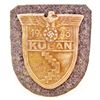 Image 1 : GERMAN NAZI KUBAN SHEILD WITH GREEN WOOL BACKING