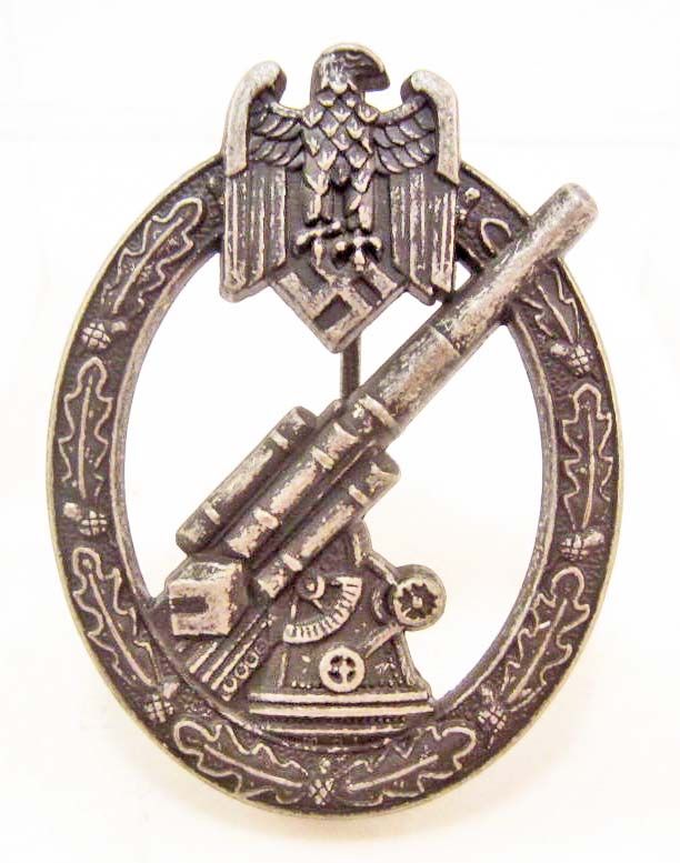 GERMAN NAZI ARMY FLAK ARTILLERY BADGE german-nazi-army-flak-artillery-badge