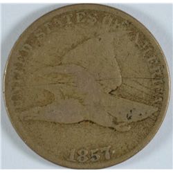 1857 FLYING EAGLE CENT, VG