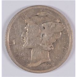 1921 MERCURY DIME, F/VF   KEY DATE!