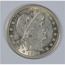 1914 BARBER QUARTER, MS-62 WHITE