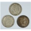 Image 1 : LOT OF ( 3 ) BARBER HALF DOLLARS, 1900, 1903-S, AND 1913-D