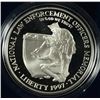 Image 1 : NATIONAL LAW ENFORCEMENT MEMORIAL  Pf.  COMMEM. SILVER DOLLAR, ORIG. PACKAGING