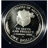 Image 2 : NATIONAL LAW ENFORCEMENT MEMORIAL  Pf.  COMMEM. SILVER DOLLAR, ORIG. PACKAGING