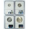 Image 2 : BINION SET (.10, .25, .50, $1) NGC UNC (#1024 OF 2500)