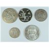 Image 2 : LOT OF ( 5 ) LARGE SILVER FOREIGN COINS, WEIGH APPROX. 158g