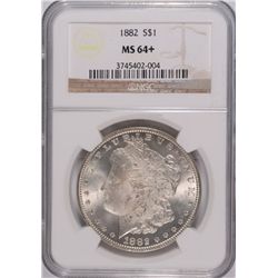 1882 MORGAN SILVER DOLLAR, NGC MS-64+   SUPERB COIN!