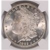 Image 2 : 1882 MORGAN SILVER DOLLAR, NGC MS-64+   SUPERB COIN!