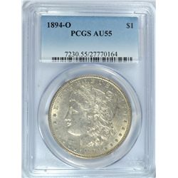 1894-O MORGAN DOLLAR PCGS AU55 NICE