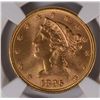 Image 2 : 1895 $5 GOLD LIBERTY NGC MS-65