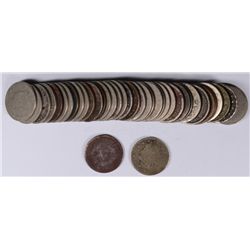 ROLL OF 1890 V-NICKELS FILLERS