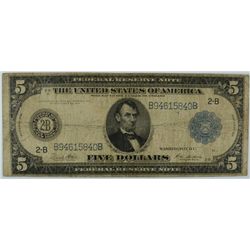 1914 $5 FEDERAL RESERVE NOTE