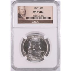 1949 FRANKLIN HALF DOLLAR, NGC MS-65 FBL  RARE!