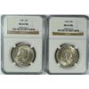 Image 1 : ( 2 ) 1948 FRANKLIN HALF DOLLAR, NGC MS-63 FBL