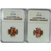 Image 1 : ( 2 ) 1963 LINCOLN CENTS, NGC MS-66 RED! RARE! MS-67 RED GO FOR $3000.00 EACH!