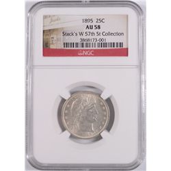 1895 BARBER QUARTER, NGC AU-58  W. 57th ST. COLLECTION