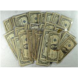 LOT OF (162) $1.00 SILVER CERTIFICATES VARIOUS DATES & GRADES