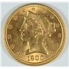 Image 1 : 1900 $5.00 GOLD LIBERTY, BU