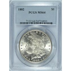 1882 MORGAN DOLLAR PCGS MS-64