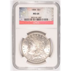 1884 MORGAN DOLLAR NGC MS-64