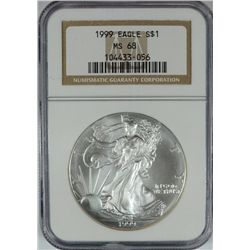 1999 SILVER AMERICAN EAGLE NGC MS-68