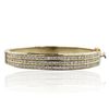 Image 1 : 14KT Yellow Gold 5.50ctw Diamond Bangle Bracelet