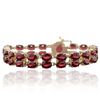 Image 3 : 14KT Yellow Gold 10.54ctw Ruby and Diamond Bracelet