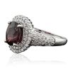 Image 2 : 14KT White Gold 2.03ct Rubellite and Diamond Ring