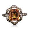 Image 1 : 14KT Yellow Gold 4.11ct Citrine and Diamond Ring