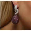 Image 2 : 18KT White Gold 22.12ctw Ruby and Diamond Earrings