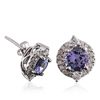 Image 2 : 14KT Yellow Gold 3.24ctw Tanzanite and Diamond Earrings