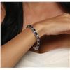 Image 8 : 14KT White Gold 21.44ctw Sapphire and Diamond Bracelet