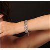 Image 1 : 14KT White Gold 5.71ctw Diamond Bangle Bracelet