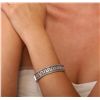Image 2 : 14KT White Gold 5.71ctw Diamond Bangle Bracelet