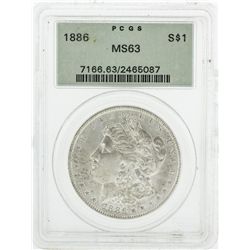 1886 PCGS MS63 Morgan Silver Dollar Coin