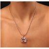 Image 2 : 14KT Rose Gold GIA Certified 38.99ct Kunzite and Diamond Pendant With Chain