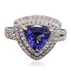 Image 1 : 14KT White Gold 2.36ct Tanzanite and Diamond Ring