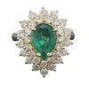 Image 1 : 14KT Yellow Gold 1.95ct Emerald and Diamond Ring