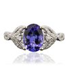 Image 1 : 14KT White Gold 1.69ct Tanzanite and Diamond Ring