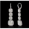 Image 2 : Platinum EGL Certified 18.17ctw Diamond Earrings