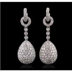 18KT White Gold 13.36ctw Diamond Earrings