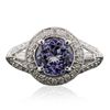 Image 1 : 14KT White Gold 1.68ct Tanzanite and Diamond Ring