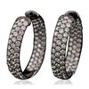 Image 3 : 14KT Black Gold 2.04ctw Diamond Earrings