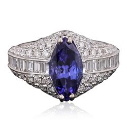 18KT White Gold 2.74ct Tanzanite and Diamond Ring