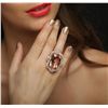 Image 6 : 14KT Rose Gold 36.54ct Morganite and Diamond Ring