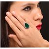 Image 4 : 14KT White Gold 8.76ct Emerald and Diamond Ring