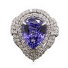 Image 3 : 14KT White Gold 5.42ct Tanzanite and Diamond Ring