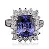 Image 1 : 14KT White Gold 5.60ct Tanzanite and Diamond Ring